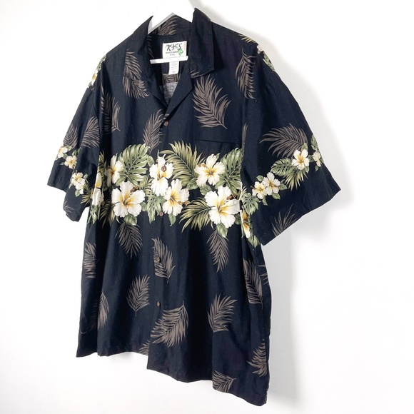 Cotton Hawaiian Vacation Button Down Shirt 2XL - Picture 2 of 6